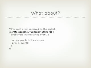 Playframework Realtime Web - Guillaume Bort & Sadek Drobi - December 2012