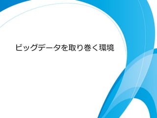 ビッグデータを取り巻く環境
 