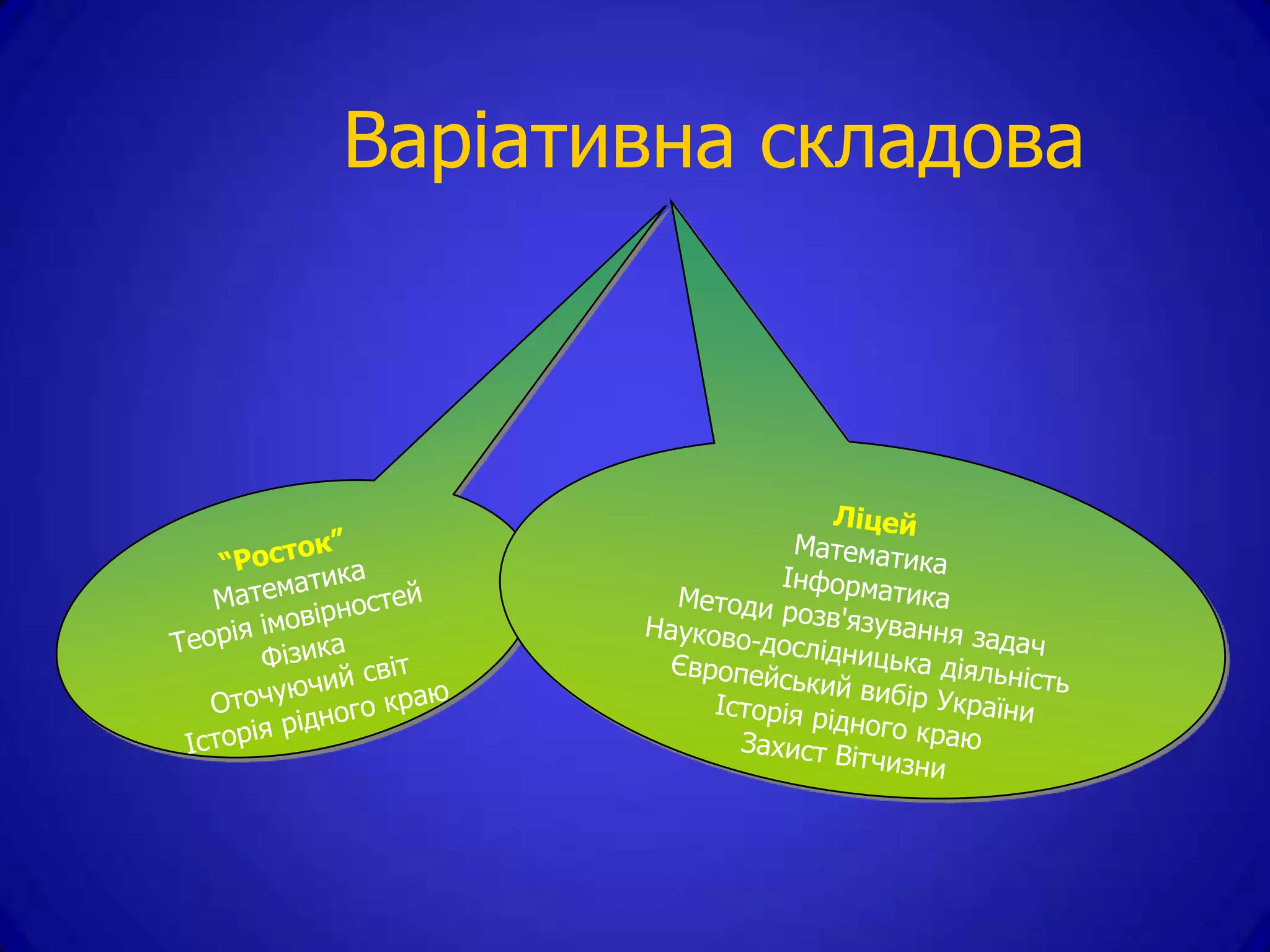 Варіативна складова
 