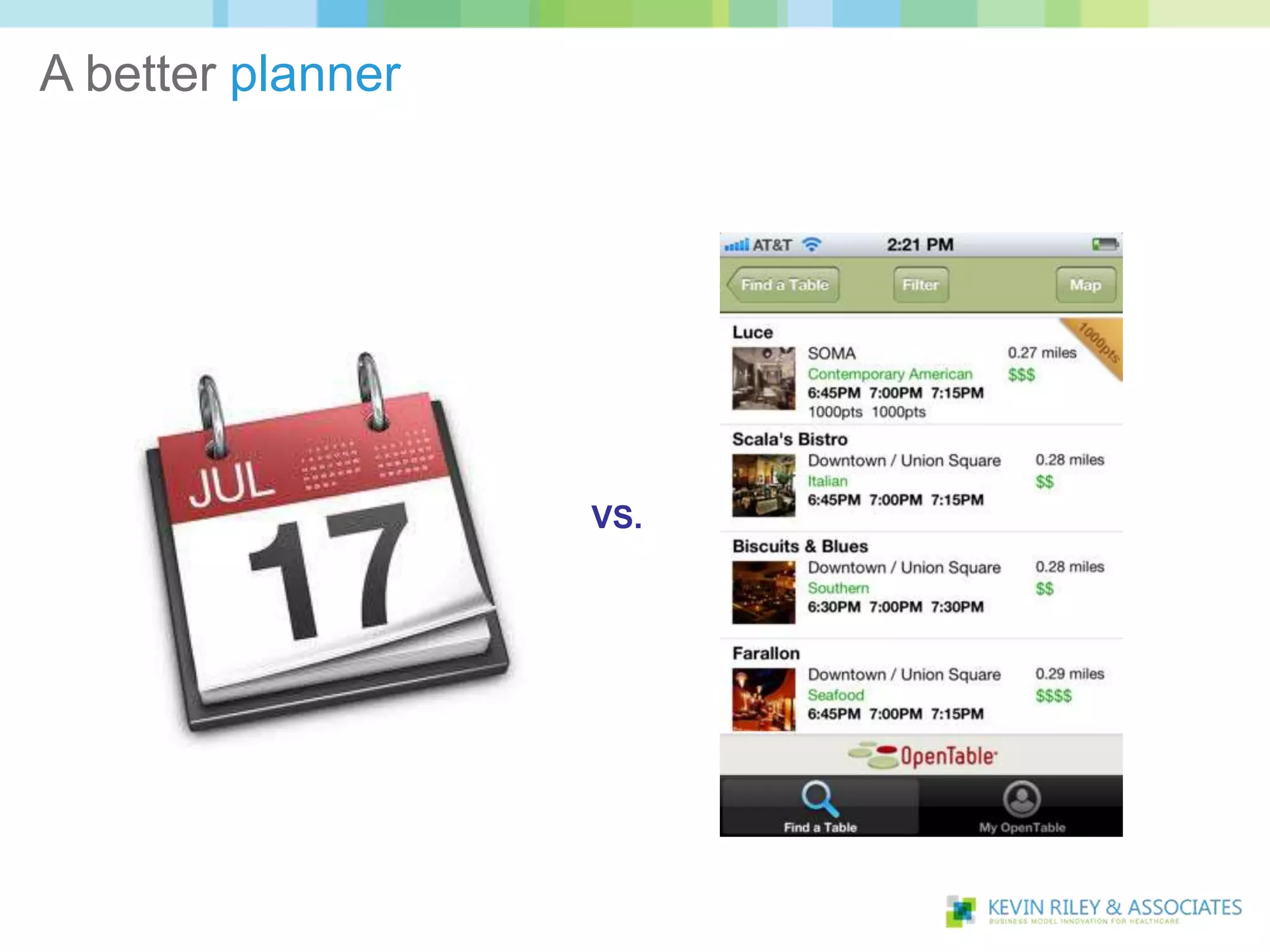 A better planner




                   VS.
 