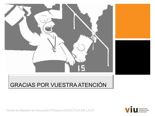 GRACIAS POR VUESTRA ATENCIÓN
Grado de Maestro en Educación Primaria | DIDÁCTICA DE LA EF
 