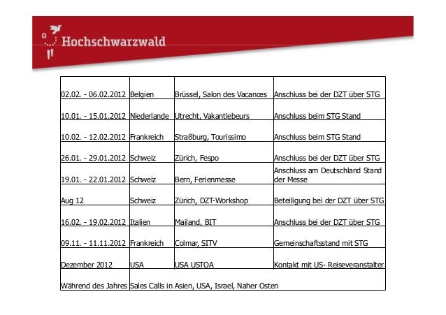 Auslandsaktivitäten 2012