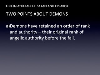 Origin and Fall of Satan and His Army | PPT