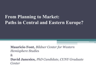 Paths to Market in Central and Eastern Europe | PPT