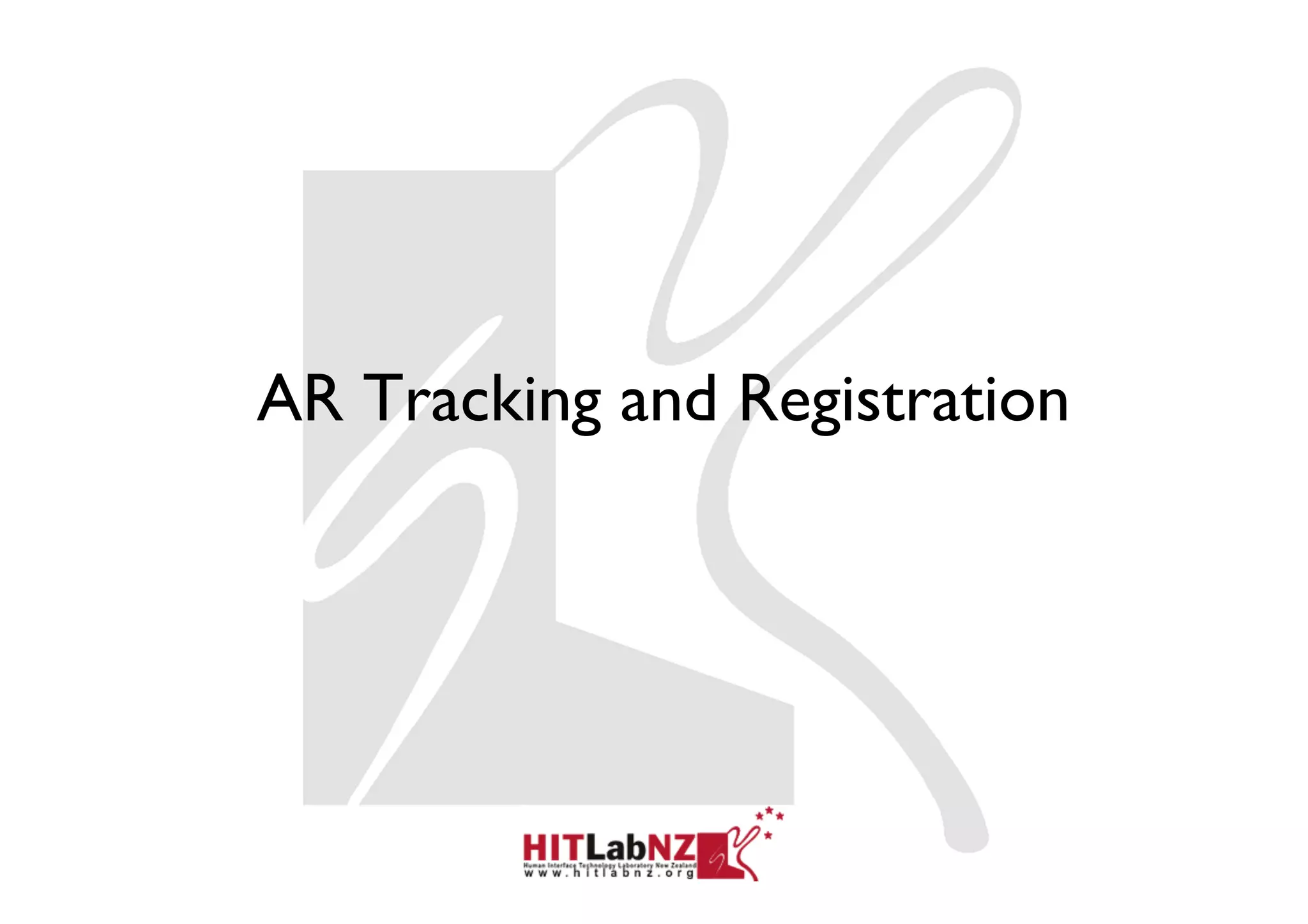 AR Tracking and Registration
 