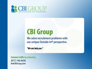 CBI Group Story - Connect with Lisa Van Ess