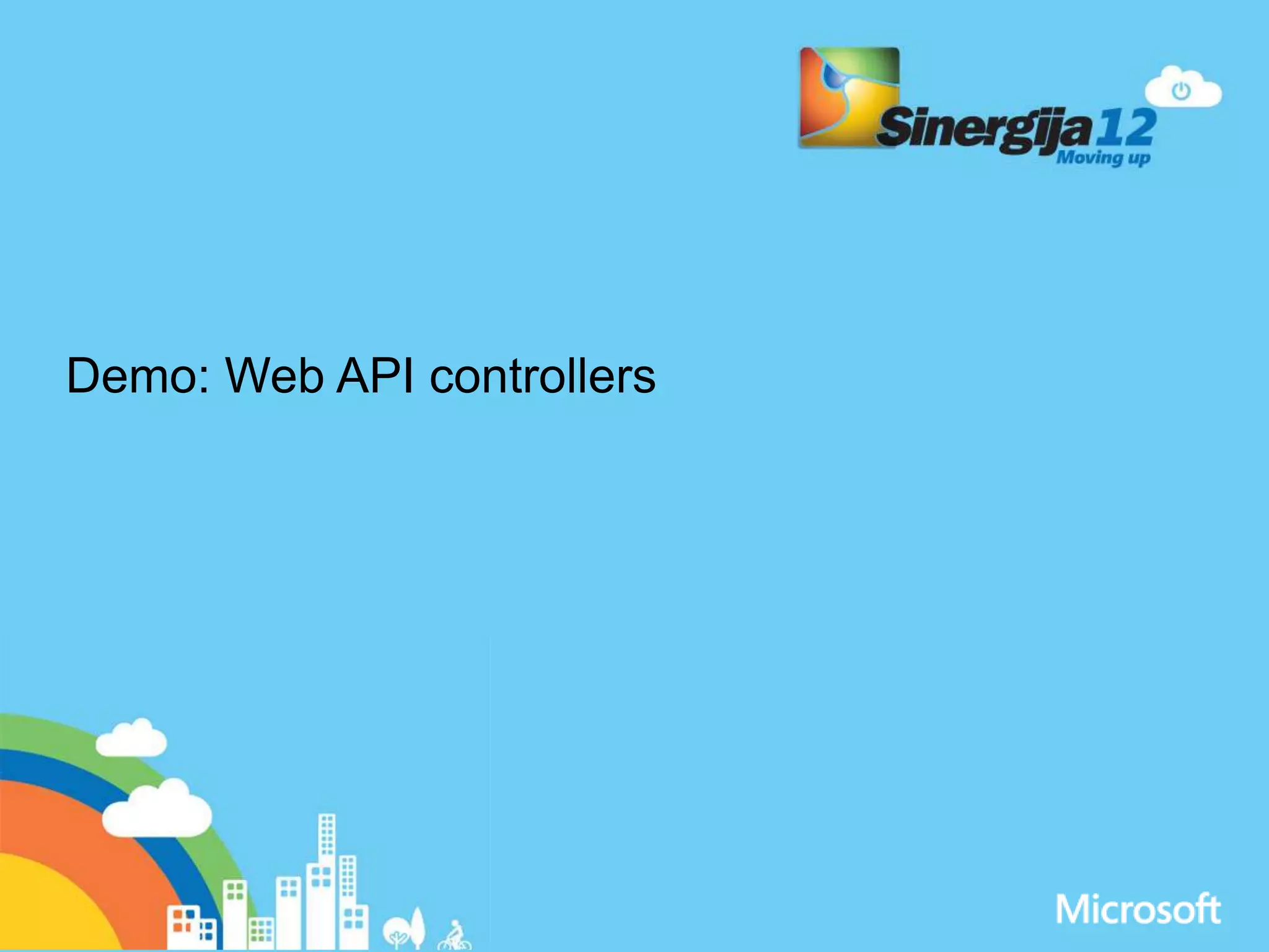 Demo: Web API controllers 
