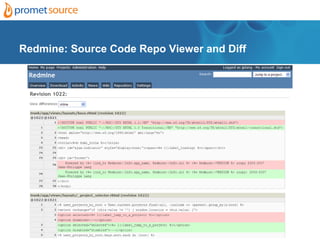 Redmine: Source Code Repo Viewer and Diff
 