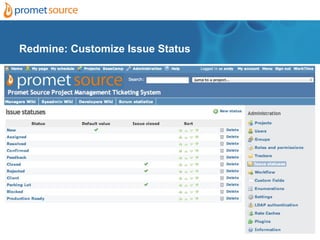 Redmine: Customize Issue Status
 