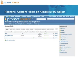 Redmine: Custom Fields on Almost Every Object
 