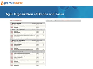 Agile Organization of Stories and Tasks
 
