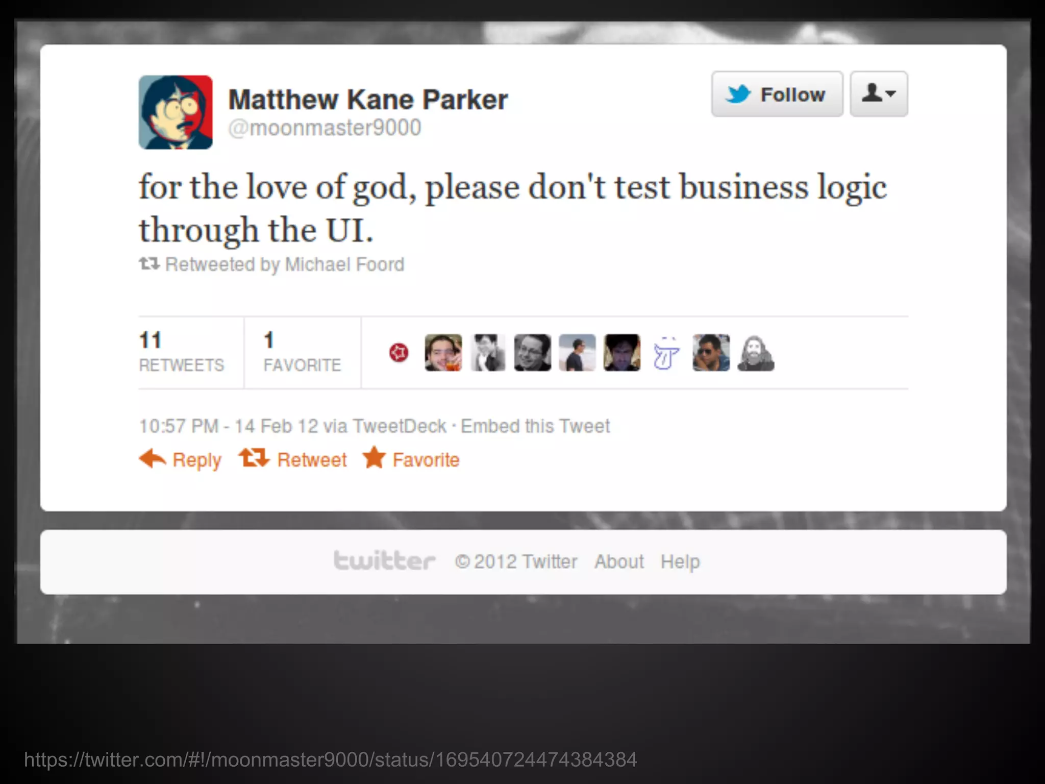 https://twitter.com/#!/moonmaster9000/status/169540724474384384
 