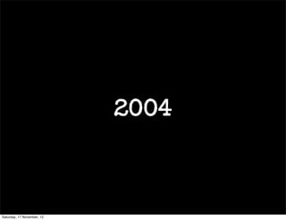 2004



Saturday, 17 November, 12
 