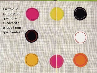 Hasta que
comprenden
que no es
cuadradito
el que tiene
que cambiar.
 