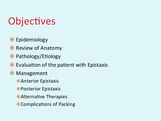 GEMC: Evaluation and Management of Epistaxis: Resident Training GEMC: Evaluation and Management of Epistaxis: Resident Training