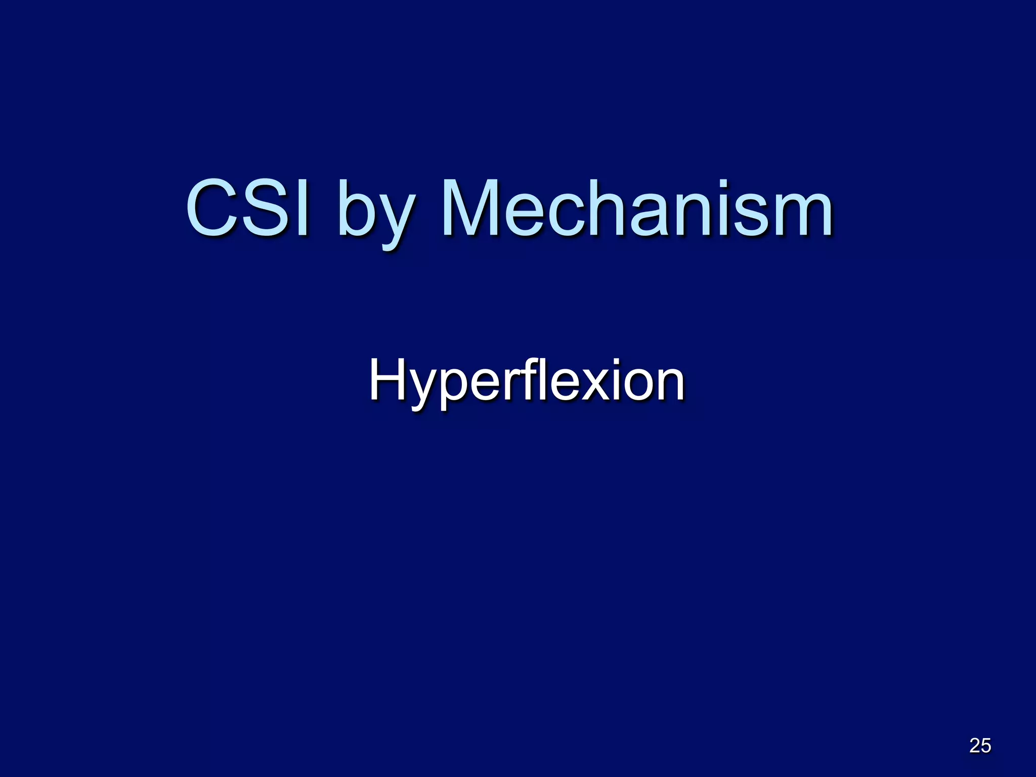 CSI by Mechanism
Hyperflexion
25
 