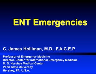 GEMC: ENT Emergencies: Resident Training | PPT