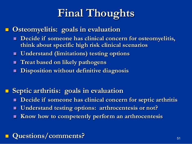 Gemc Bone And Joint Infections Resident Training