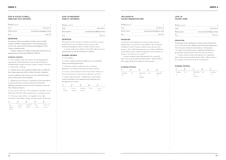 Annex A                                                                                                                                                                                                                                                          Annex A




Ease of access to small                                               Level of organised                                                   Likelihood of                                                      Level of
arms and light weapons                                                conflict (internal)                                                  violent demonstrations                                             violent crime


Weight (1 to 5)                                                   3   Weight (1 to 5)                                                 5    Weight (1 to 5)                                                3   Weight (1 to 5)                                                4
Type                                                 Qualitative      Type                                                   Qualitative   Type                                                Qualitative    Type                                                Qualitative
Main source                         Economist Intelligence Unit       Main source                            Economist Intelligence Unit   Main source                         Economist Intelligence Unit    Main source                         Economist Intelligence Unit
Year                                                     2011-12                                                                           Year                                                    2011-12    Year                                                    2011-12
                                                                      Year                                                       2011-12
Definition                                                            Definition                                                           Definition
Assessment of the accessibility of small arms and light                                                                                                                                                       Definition
                                                                      Assessment of the intensity of conflicts within the country,         Assessment of the likelihood of violent demonstration
weapons (SALW), ranked from 1-5 (very limited access                                                                                                                                                          Assessment of the likelihood of violent crime ranked from
                                                                      ranked from 1-5 (no conflict to severe crisis) by the                ranked from 1-5 (very low to very high) by the Economist
to very easy access) by the Economist Intelligence Unit’s                                                                                                                                                     1 to 5 (very low to very high) by the Economist Intelligence
                                                                      Economist Intelligence Unit’s Country Analysis team.                 Intelligence Unit’s Country Analysis team, based on the
Country Analysis team.                                                                                                                                                                                        Unit’s Country Analysis team based on the question
                                                                         Country analysts are asked to assess this indicator on an         question “Are violent demonstrations or violent civil/labour
    Country analysts are asked to assess this indicator on an                                                                                                                                                 “Is violent crime likely to pose a significant problem for
                                                                      annual basis, for the period March to March.                         unrest likely to pose a threat to property or the conduct of
annual basis, for the period March to March.                                                                                                                                                                  government and/or business over the next two years?”.
                                                                                                                                           business over the next two years?”.
                                                                      Scoring criteria                                                                                                                            Country analysts assess this question on a quarterly
                                                                                                                                              Country analysts assess this question on a quarterly
Scoring criteria                                                      1 = No conflict                                                                                                                         basis. The score provided for March 2011 - March 2012 is
                                                                                                                                           basis. The score provided for March 2011 - March 2012 is
1 = Very limited access: the country has developed policy                                                                                                                                                     the average of the scores given for each quarter.
                                                                      2 = Latent conflict: positional differences over definable           the average of the scores given for each quarter.
instruments and best practices, such as firearm licences,
                                                                      values of national importance.
strengthening of export controls, codes of conduct, firearms
or ammunition marking.                                                3 = Manifest conflict: explicit threats of violence.                                                                                    Scoring criteria
                                                                                                                                           Scoring criteria
                                                                      Imposition of economic sanctions by other countries.                                                                                     1            2          3              4           5
2 = Limited access: the regulation implies that it is difficult,                                                                            1            2          3              4           5
time-consuming and costly to obtain firearms. Domestic                4 = Crisis: a tense situation across most of the country. At                                                                             Strongly     No          Somewhat       Yes        Strongly
                                                                                                                                            Strongly     No          Somewhat       Yes        Strongly
                                                                      least one group uses violent force in sporadic incidents.                                                                                no                       of a                      yes
firearms regulation also reduces the ease with which legal                                                                                  no                       of a                      yes
                                                                      5 = Severe crisis: civil war - violent force is used with a                                                                                                       problem
arms are diverted to illicit markets.                                                                                                                                problem
                                                                      certain continuity in an organized and systematic way
3 = Moderate access: there are regulations and commitment
                                                                      throughout the country.
to ensure controls on civilian possession of firearms,
although inadequate controls are not sufficient to stem the            1            2            3               4           5
flow of illegal weapons.                                               No           Latent        Manifest        Crisis     Severe
4 = Easy access: there are basic regulations, but they are not         conflict     conflict      conflict                   crisis

effectively enforced. Obtaining firearms is straightforward.
5 = Very easy access: there is no regulation of civilian
possession, ownership, storage, carriage and use of firearms

 1            2            3            4            5
 Very         Limited      Moderate      Easy         Very easy
 limited      access       access        access       access
 access




112                                                                                                                                                                                                                                                                      113
 
