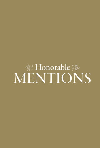 � Honorable �
Mentions


                 99
 