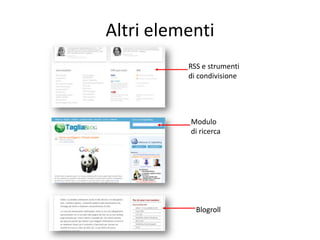 Altri elementi
          RSS e strumenti
          di condivisione




          Modulo
          di ricerca




            Blogroll
 