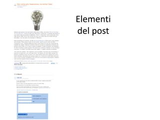 Elementi
del post
 