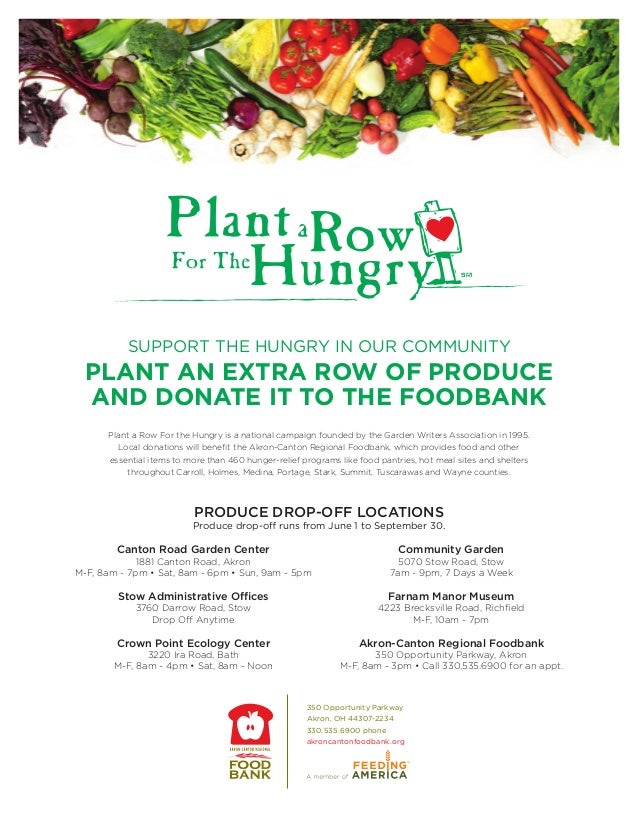 Plant A Row For The Hungry Akron Ohio