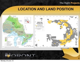 The	
  Right	
  Projects

                      LOCATION AND LAND POSITION




                                                               9
Monday, 25 June, 12
 