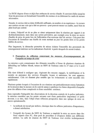 Rapport affaire Merah