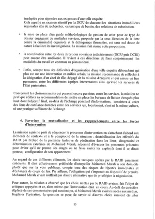 Rapport affaire Merah