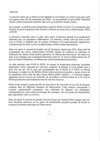 Rapport affaire Merah