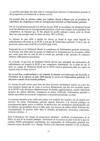 Rapport affaire Merah