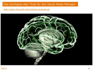 6
Das wichtigste aller Tools für den Social Media Manager
http://dazu-braucht-man-keinen-browser.de
 