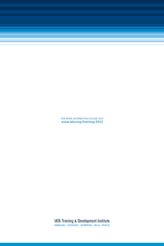 IATA Training and Development Institute Catalogue 2012