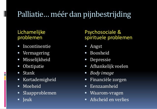 Wat is palliatieve zorg?