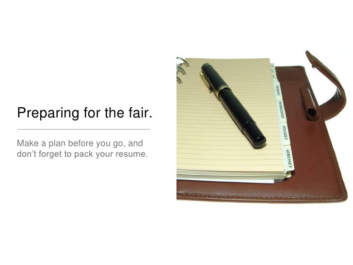 how to work a career fair