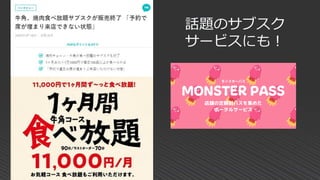話題のサブスク
サービスにも！
 
