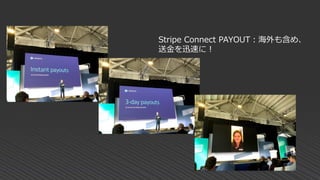 Stripe Connect PAYOUT：海外も含め、
送金を迅速に！
 