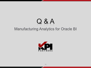Webinar: Manufacturing Analytics for Oracle BI & E-Business Suite