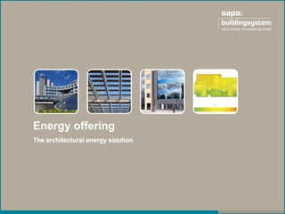 Energy offering
The architectural energy solution
 