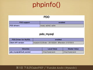 CakePHP   Yusuke Ando (@yando)
 
