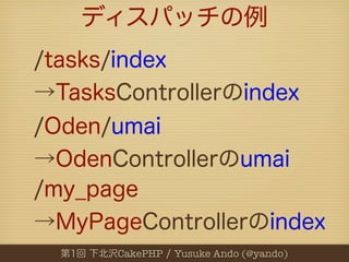CakePHP   Yusuke Ando (@yando)
 