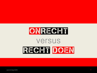 ONRECHT
                      versus
                   Recht doen

jaarverslag GAiN                1
 