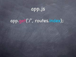 app.js

app.get('/', routes.index);
 