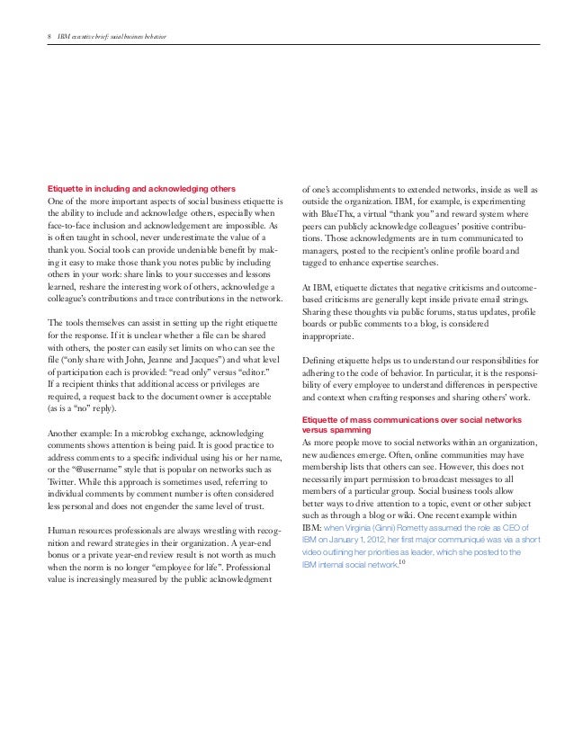 ibm executive brief social business behavior