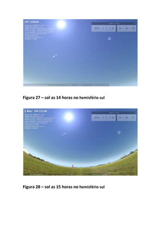 Figura 27 – sol as 14 horas no hemisfério sul




Figura 28 – sol as 15 horas no hemisfério sul
 