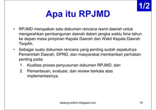 Penyusunan RPJPD, RPJMD, Renstra SKPD dan Renja SKPD | PDF