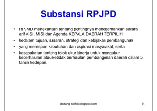 Penyusunan RPJPD, RPJMD, Renstra SKPD dan Renja SKPD | PDF