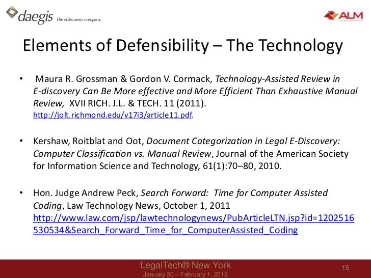 Technology Assisted Review (TAR) When to Use it and How to Defend It