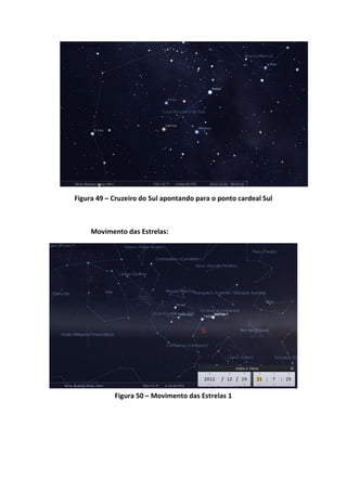Figura 49 – Cruzeiro do Sul apontando para o ponto cardeal Sul



     Movimento das Estrelas:




            Figura 50 – Movimento das Estrelas 1
 